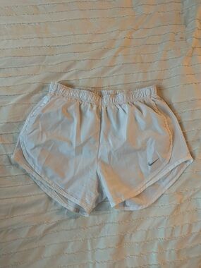Nike Women's Light White Athletic Running Shorts